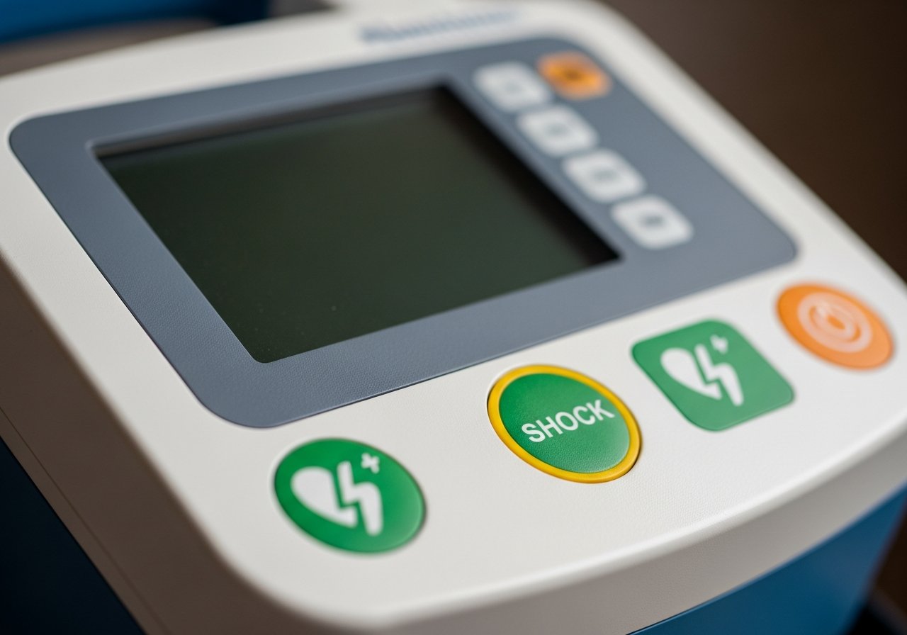 Un groupe de participants attentifs apprenant les gestes qui sauvent lors d'une formation à l'utilisation du défibrillateur.